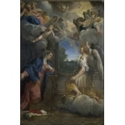 The Annunciation Agostino Carracci 1557-1602Italian Musee du Louvre Paris Canvas Art - Agostino Carracci 18 x 24