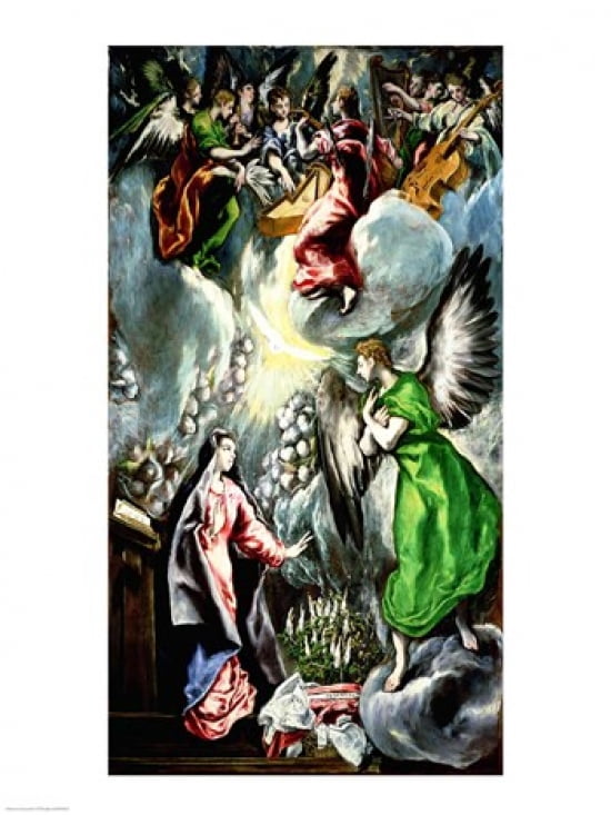 The Annunciation Canvas Art - El Greco (18 x 24)