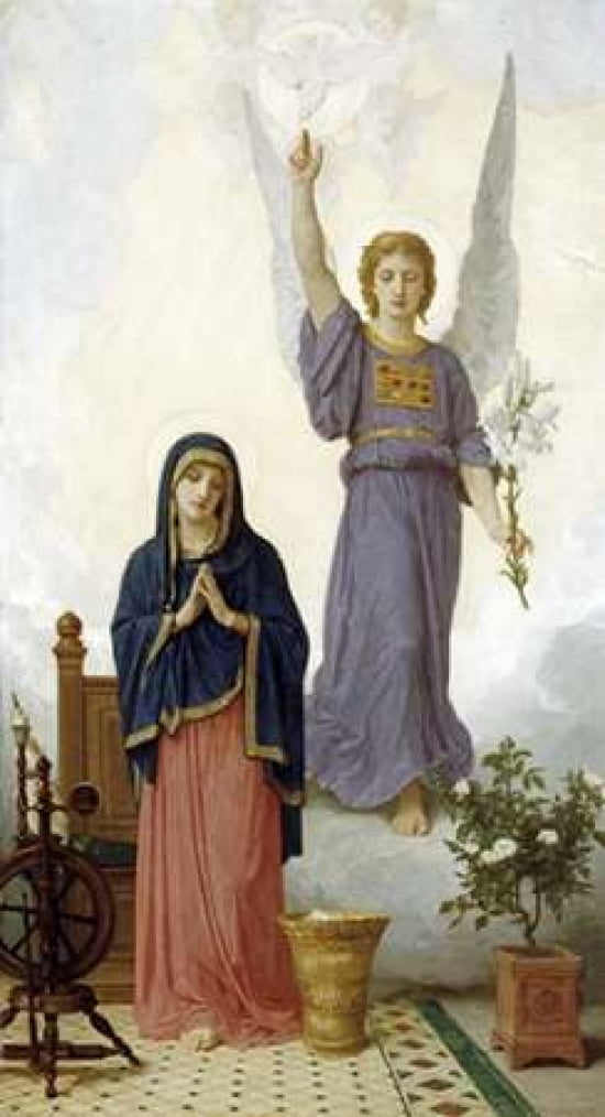 The Annunciation Canvas Art - William-Adolphe Bouguereau (24 x 36)