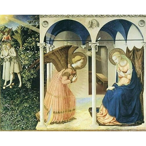 The Annunciation- Fra Angelico - CANVAS OR FINE PRINT WALL ART
