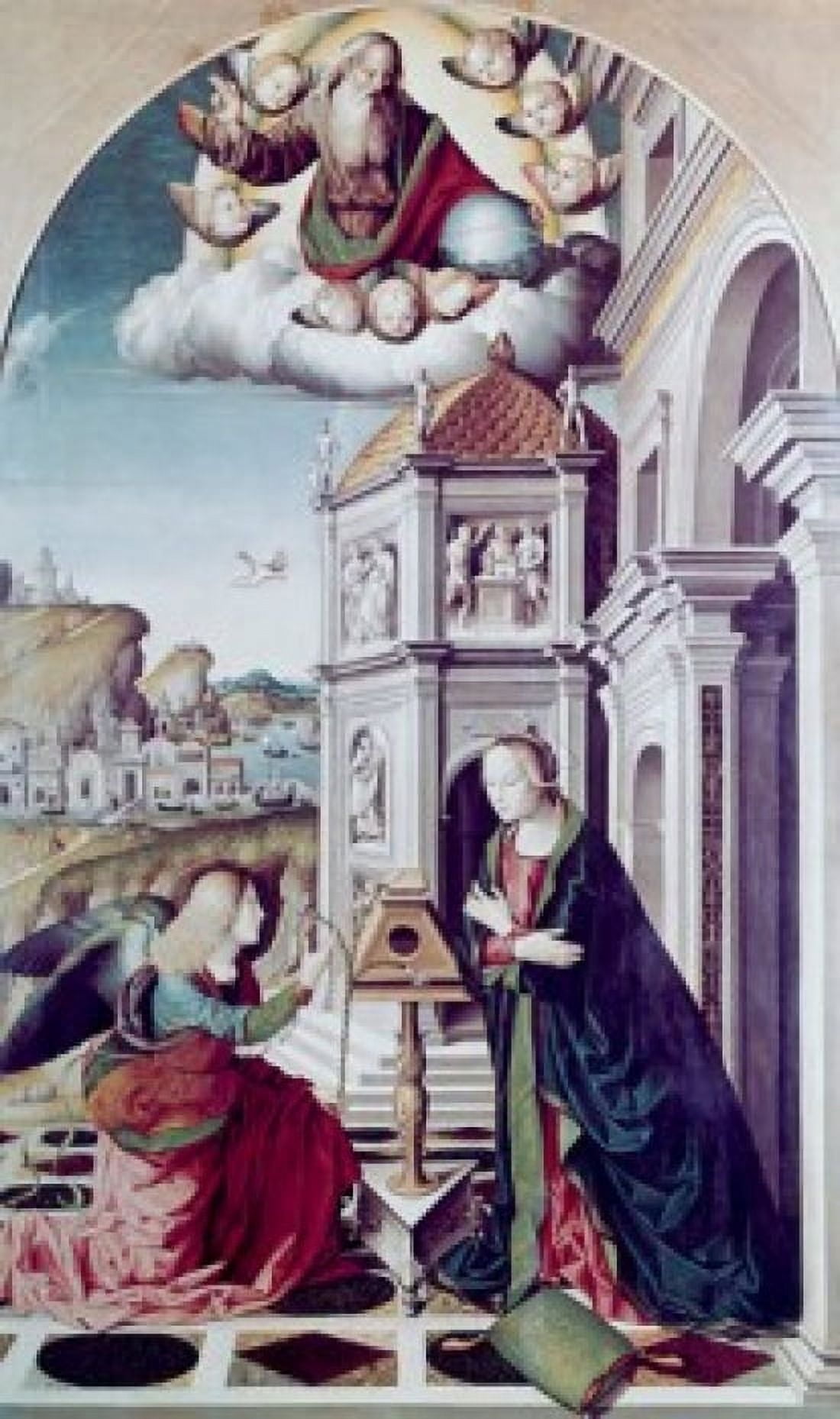The Annunciation Marco Palmezzano (ca1460-1539 Italian) Canvas Art - Marco Palmezzano (18 x 24)