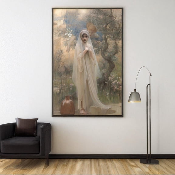 The Annunciation by Arthur Hacker Vintage Biblical Poster Wall Art, Unframed Poster