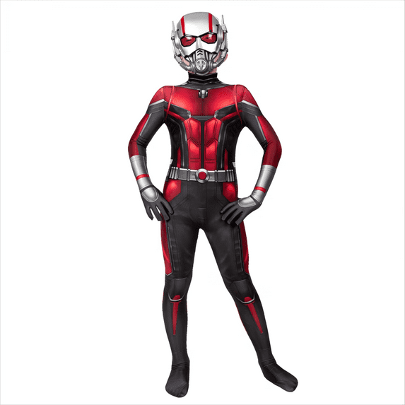 The Ant Man 2 Suit Halloween Cosplay Clothing for Children, Polyester Elastic Outdoor Activities Out fit Bodysuit