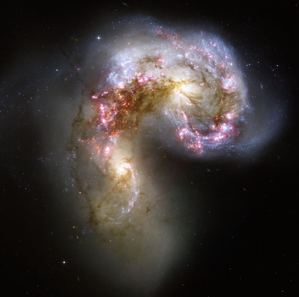 The Antennae galaxies Canvas Art - Stocktrek Images (28 x 28)
