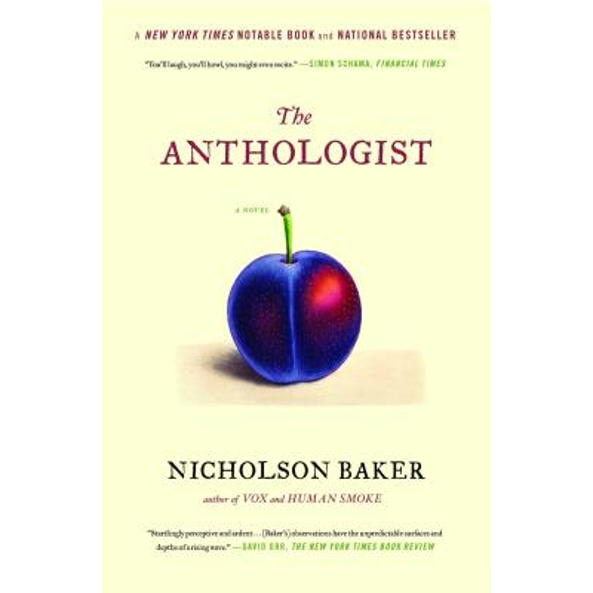 Pre-Owned The Anthologist: A Novel  Paperback Nicholson Baker