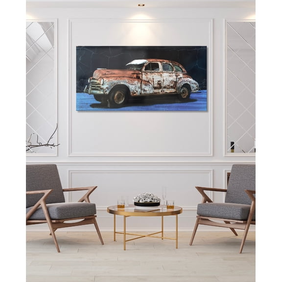 The Antique Car Metal Wall Art