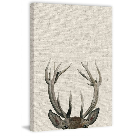The Antler Painting Print on Wrapped Canvas