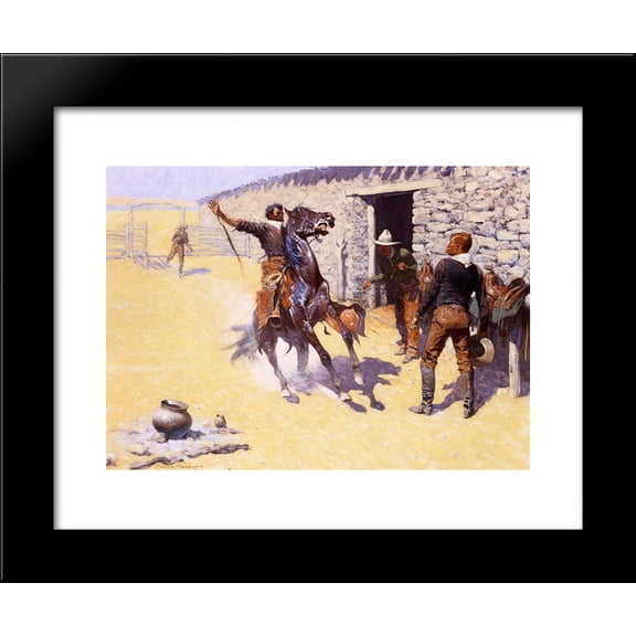 The Apaches! 20x24 Framed Art Print by Remington, Frederic