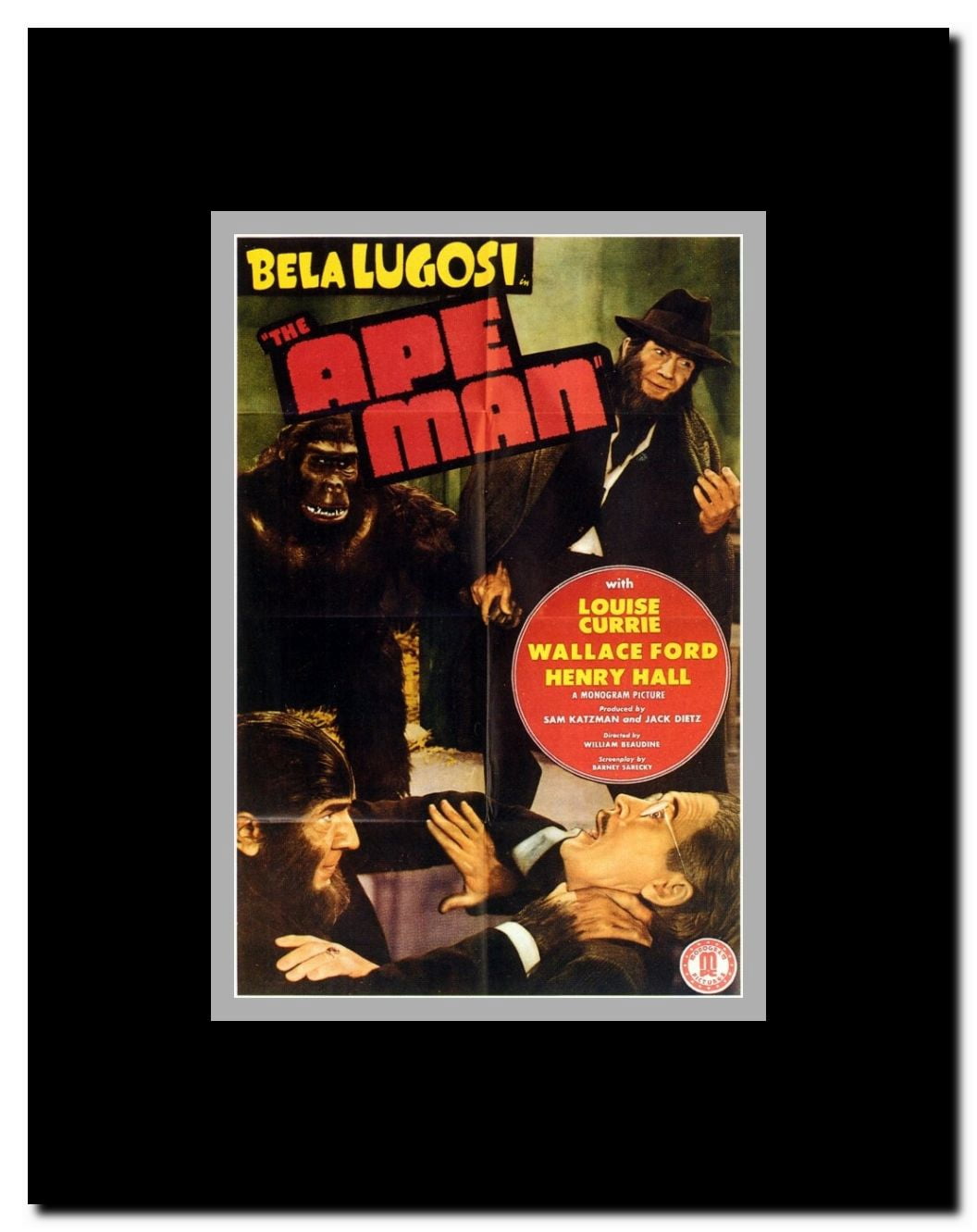 The Ape Man Framed Movie Poster