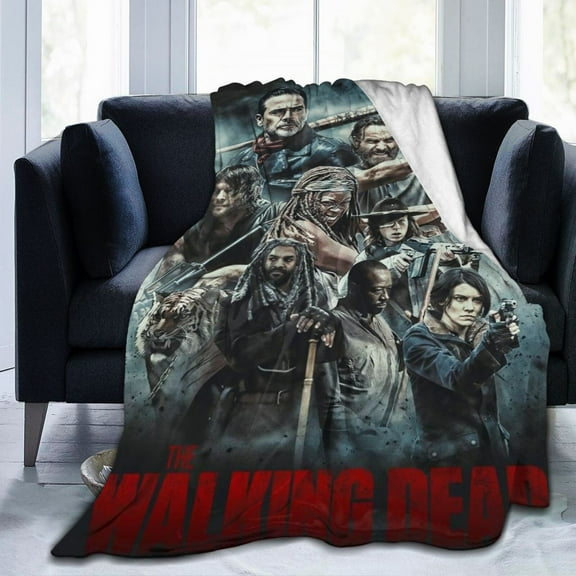 The Apocalyptic Walking Horror Drama Dead Throw Blanket 50"X40" Soft Flannel Lightweight Plush Quilt Suitable For Sofa,Living Room,Bedroom