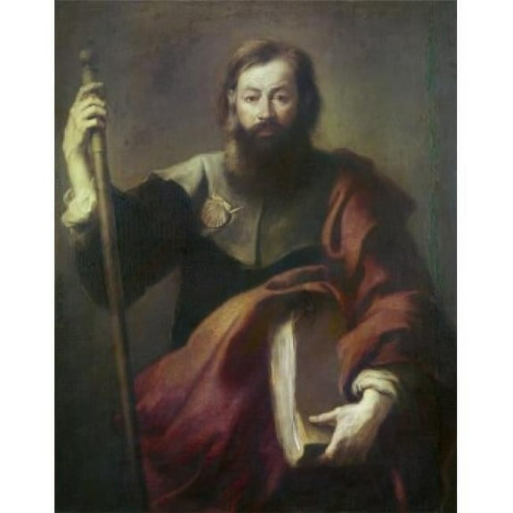 The Apostle James Bartolome Esteban Murillo 1617-1682 Spanish Poster Print - 18 x 24 in.