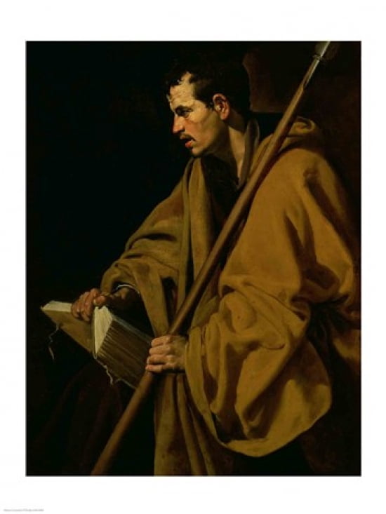 The Apostle St Thomas Canvas Art - Diego Velazquez (18 x 24)