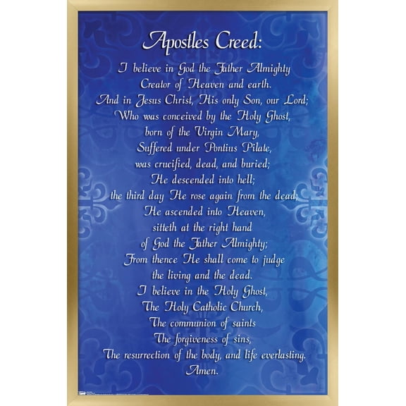 The Apostle's Creed Wall Poster, 22.375" x 34", Framed