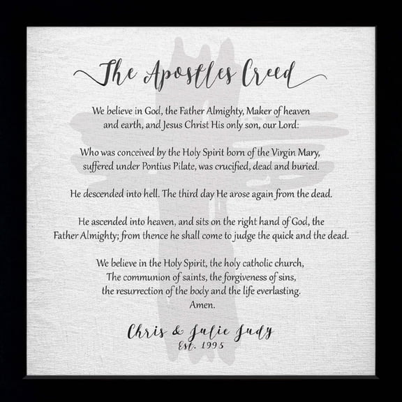 The Apostles' Creed | Traditional Text Version, Print, Wall Decor