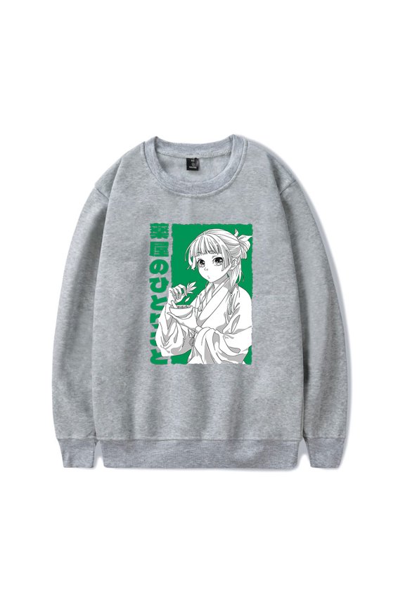 The Apothecary Diaries Anime Merch Long Sleeve Tee Cosplay Unisex Fashion Crewneck Sweatshirts