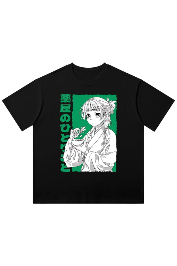 The Apothecary Diaries Anime Merch Wash Tee Cosplay Women Men Fashion Short Sleeve Cotton T-Shirts