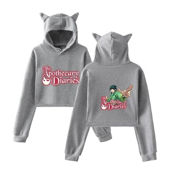 The Apothecary Diaries Cat Ear Fashion Street Trendy Hoodie Women's Short Sportswear