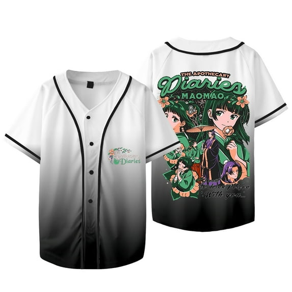The Apothecary Diaries Maomao Baseball Jacket Tee Summer Unisex V-neck Short Sleeve T-Shirts