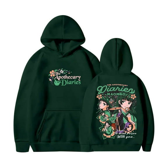 The Apothecary Diaries Maomao Green Hoodies Streetwear Unisex Fashion Long Sleeve Sweatshirts