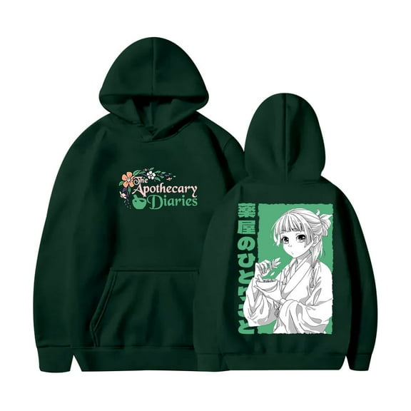 The Apothecary Diaries Maomao Green Hoodies Streetwear Unisex Fashion Long Sleeve Sweatshirts