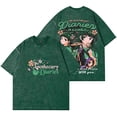 thumbnail image 1 of The Apothecary Diaries Maomao Green Wash T-Shirts Streetwear Tops Unisex Cotton Short Sleeve Tee, 1 of 6
