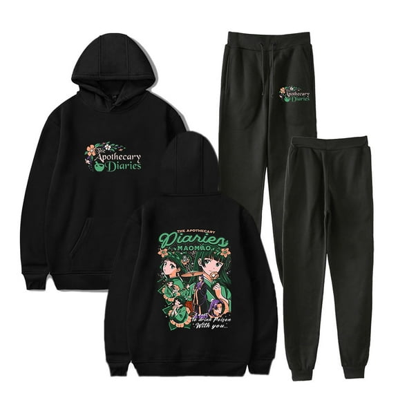 The Apothecary Diaries Maomao Hoodies Jogger Pants Set Winter Women Men Fashion Streetwear