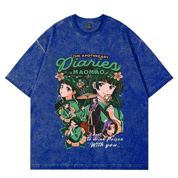 The Apothecary Diaries Maomao Wash T-Shirts Streetwear Top Summer Unisex Cotton Short Sleeve Tee