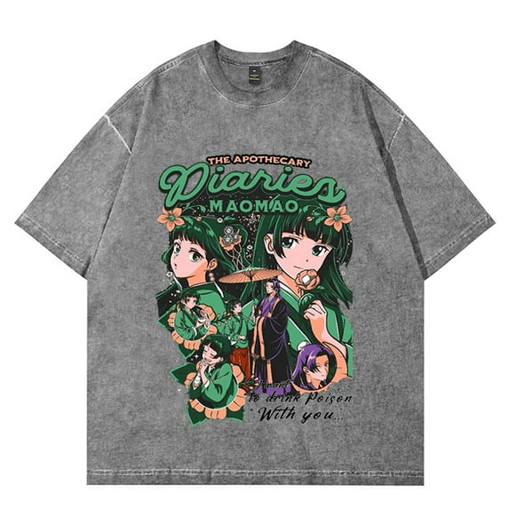 The Apothecary Diaries Maomao Wash T-Shirts Streetwear Top Summer Unisex Cotton Short Sleeve Tee