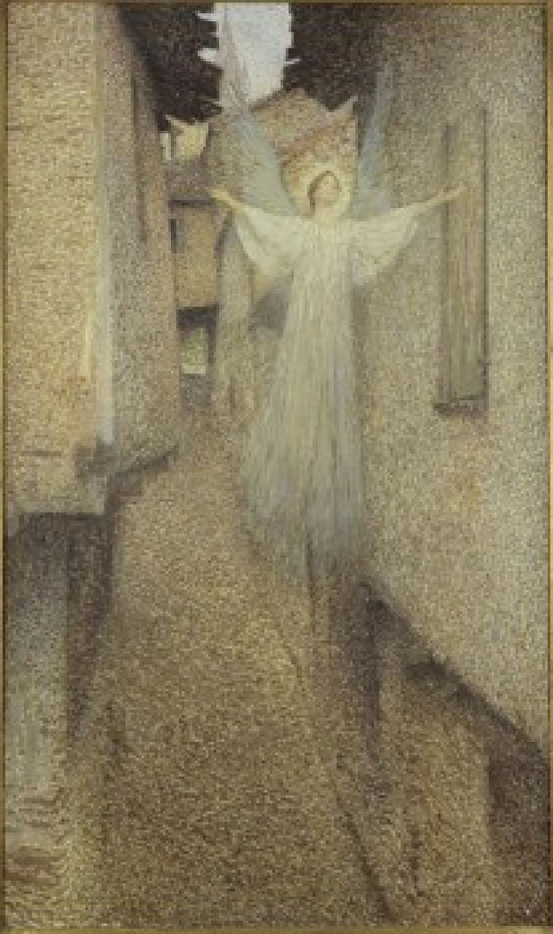 The Apparition  (LApparition ) Henri Jean Guillaume Martin (1860-1936French)  Musee Gray  Canvas Art - Henri Jean Guillaume Martin (24 x 36)