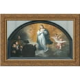 thumbnail image 1 of The Apparition of the Immaculate Virgin to six characters 20x24 Gold Ornate Wood Framed Canvas Art by Murillo, Bartolome, 1 of 2