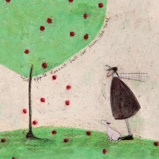 The Apple Doesnt Fall Far From The Tree Canvas Art - Sam Toft (24 x 24)
