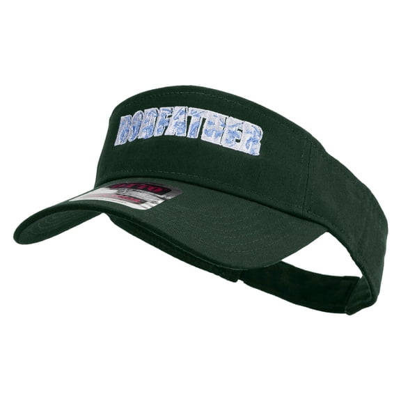 The Aqua Rodfather Embroidered Cotton Twill Sun Visor - Dk Green OSFM
