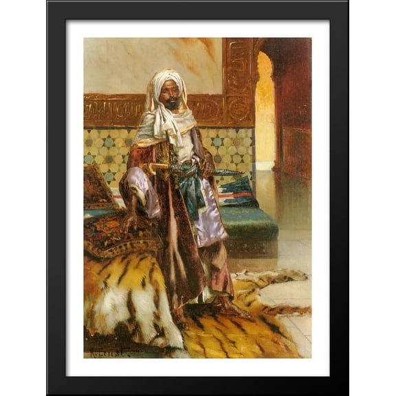 The Arab Prince 28x38 Large Black Wood Framed Print Art by Rudolf Ernst