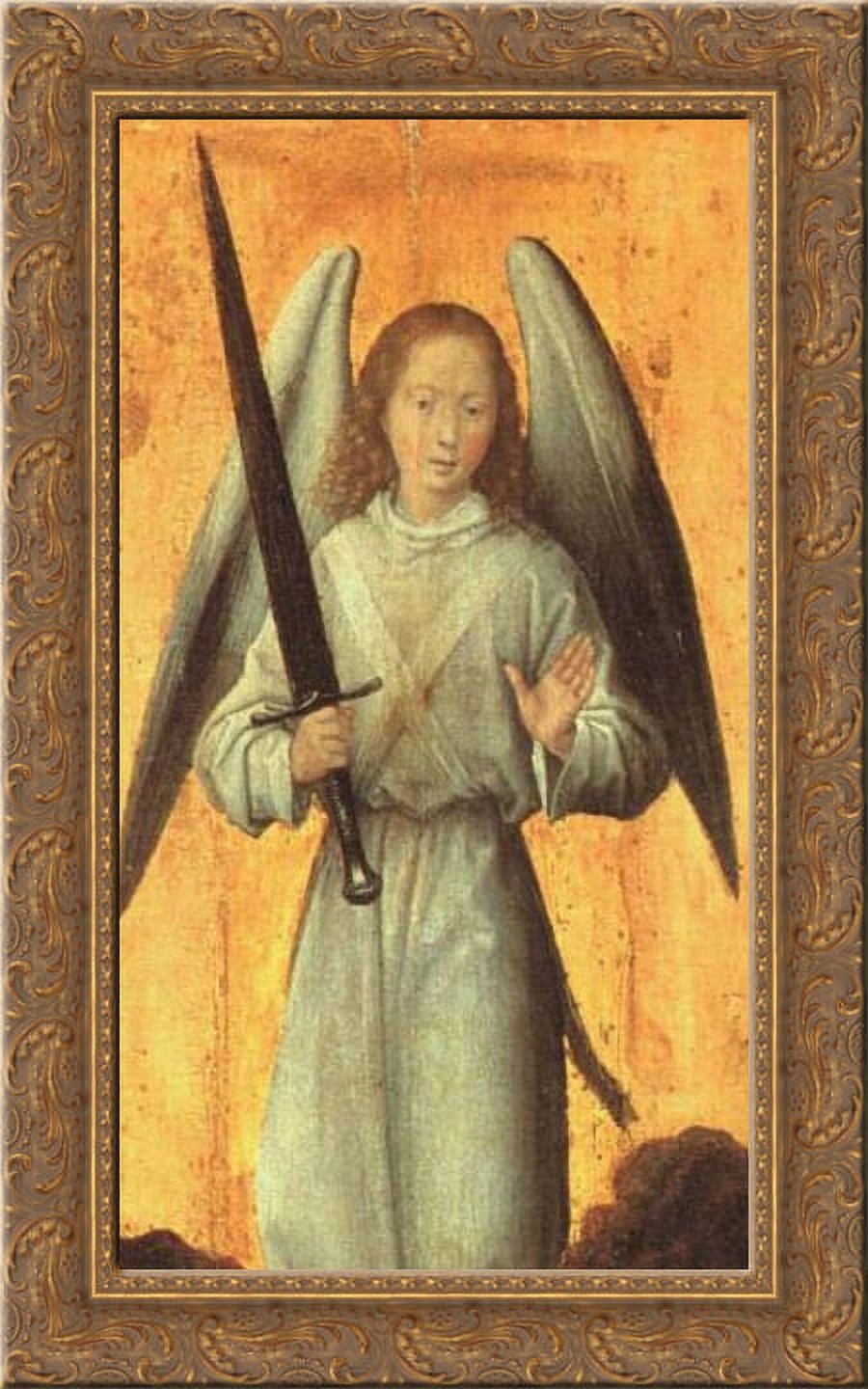 The Archangel Michael 17x24 Gold Ornate Wood Framed Canvas Art by ...