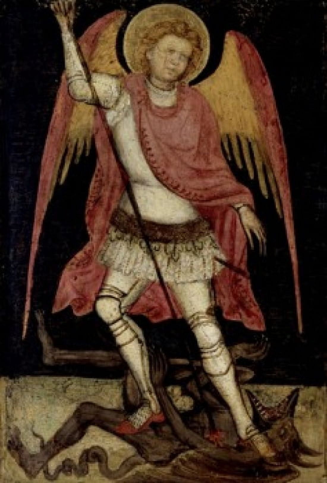 The Archangel Michael Guariento (ca 1338-ca 1378 Italian) Panel Correr Civic Museum Venice Canvas Art - Michael Guariento (24 x 36)