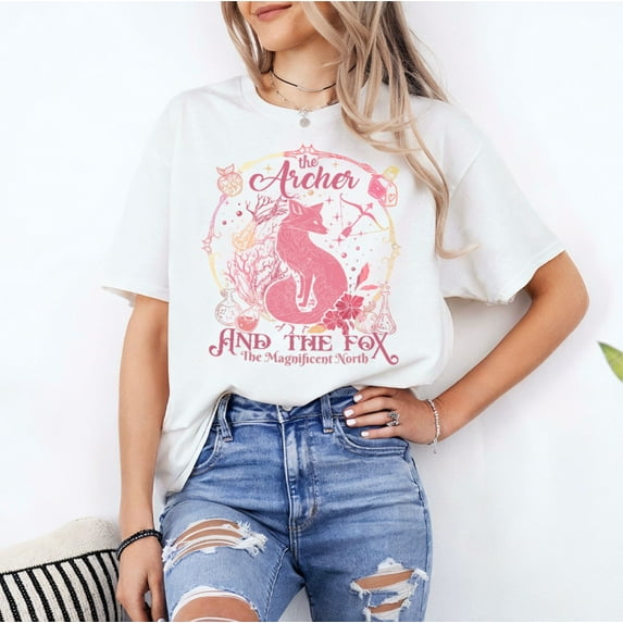The Archer and The Fox T-Shirt, Cute Fantasy Books Jumper Shirt, Gift For Readers, Bookish T-Shirt Multicolors, Size S-5XL
