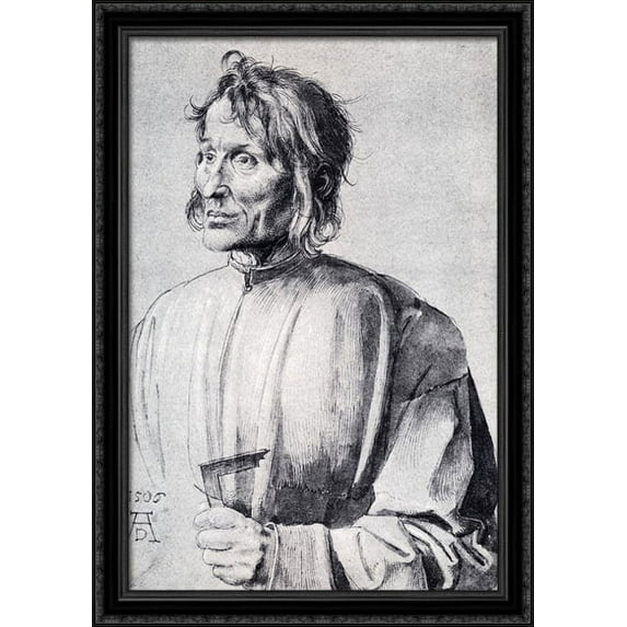 The Architect Hieronymus Of Augsburg 28x40 Large Black Ornate Wood Framed Canvas Art by Albrecht Durer