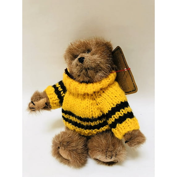 The Archive Collectible Boyd's Bears 7” Tan Teddy Bear in Yellow Sweater Plush Soft Stuffed Toy New