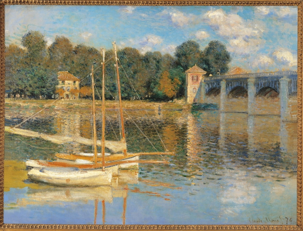 The Argenteuil Bridge Canvas Art - (36 x 24)