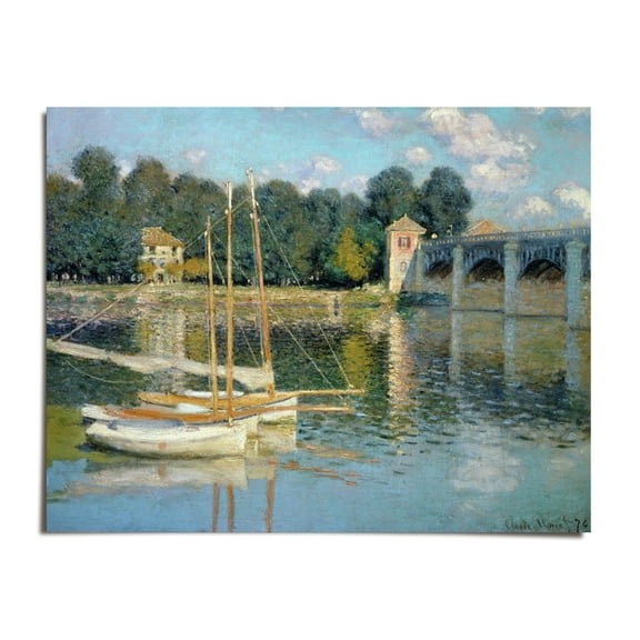 The Argenteuil Bridge - Claude Monet - 11x14 - Wall Art Print - UNFRAMED