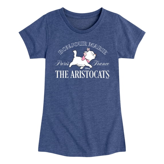 The Aristocats - Bonjour Marie - Youth Girls Fitted Short Sleeve T-Shirt