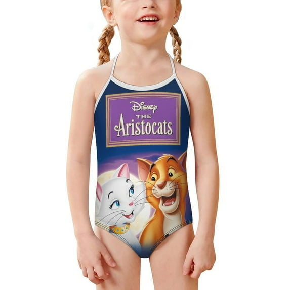 The Aristocats Girls One Piece Swimsuits Kids Sport Summer Swimwear Beach Bathing Suit