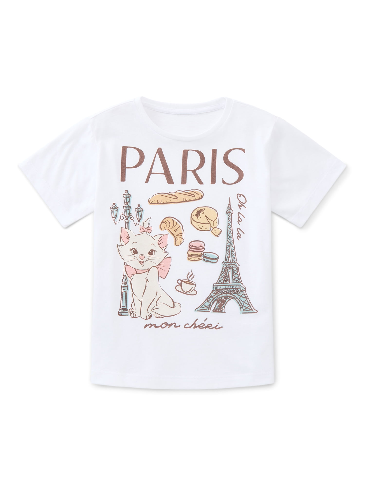 Aristocats Marie Girls Short Sleeve Graphic T-Shirt, Sizes 4-16