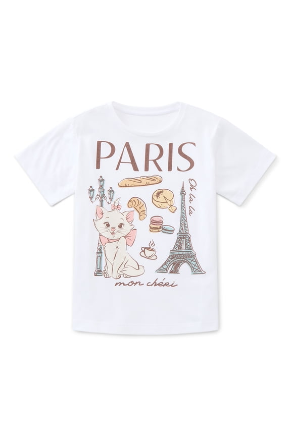 Aristocats Marie Girls Short Sleeve Graphic T-Shirt, Sizes 4-16