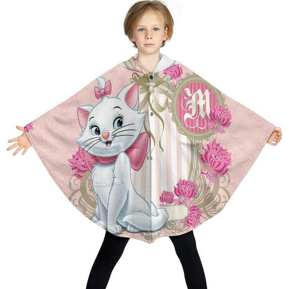 The Aristocats Kids Flannel Wearable Blanket, Warm Shawl Blanket Comfy Poncho Soft Cozy Throw Blanket Hoodie for Boys Girls Birthday Gifts