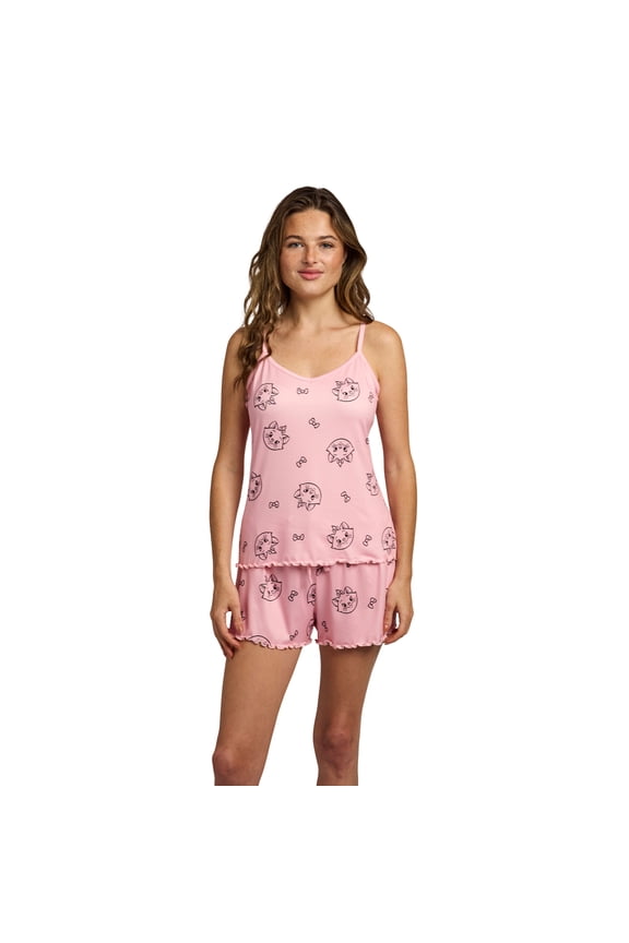 The Aristocats Marie All-Over Print Women’s V-Neck Cami & Shorts Sleep Set  -XXL