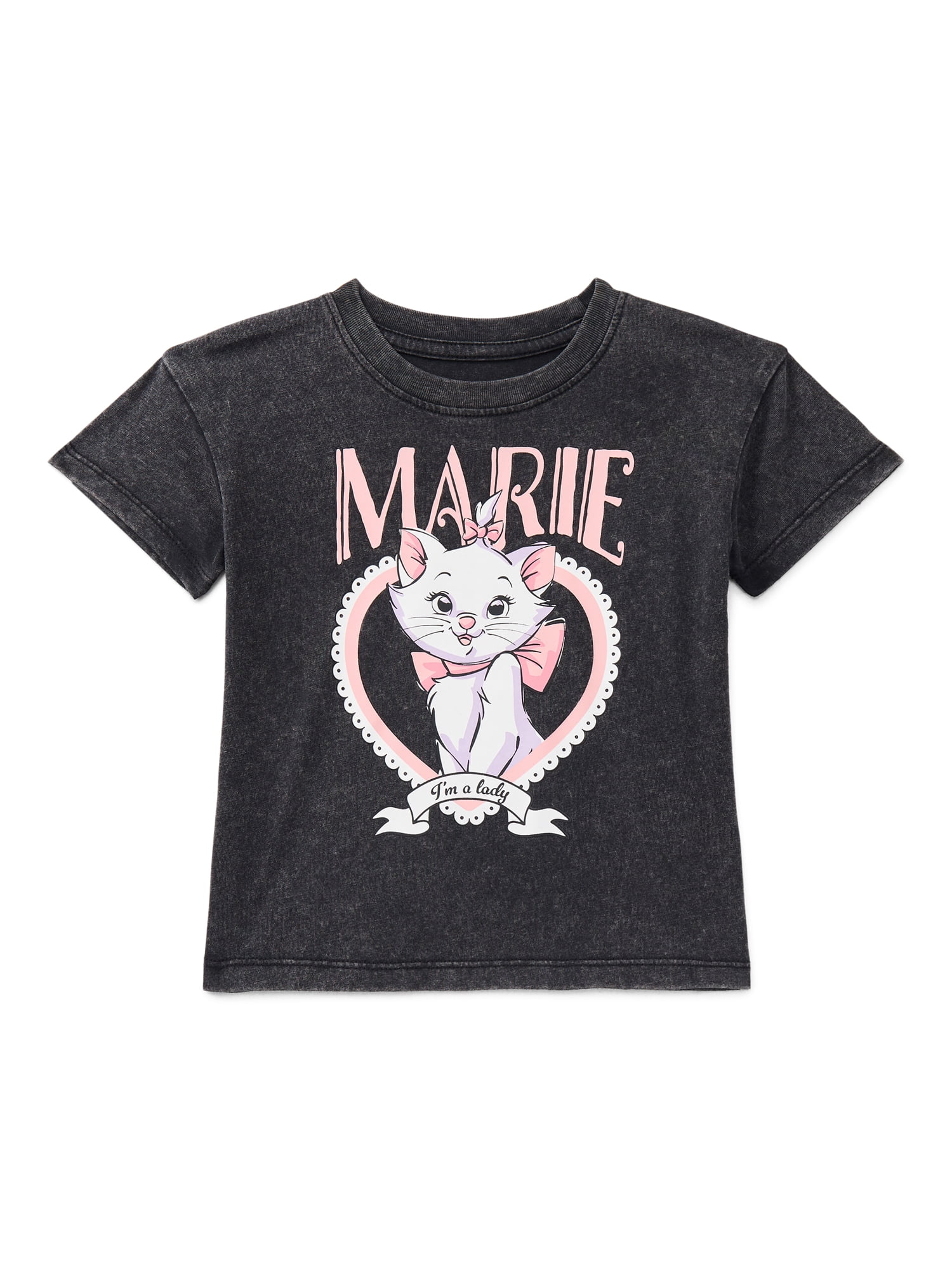 Disney Marie Toddler Girl 2-Piece Tee & Ruffle Short Set – Sizes 12M-5T