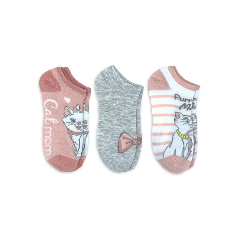 The Aristocats Mother's Day Women's No Show Socks, 3-Pack