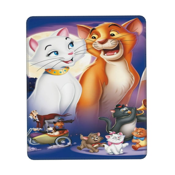 The Aristocats Mouse Pad, Computer Mouse Mat, Waterproof Non-Slip Rubber Base MousePads for Office Laptop 10 x 12 inch