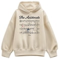 thumbnail image 1 of The Aristocats - Sheet Music - Women's Oversized Fleece Hoodie Sweatshirt, 1 of 3